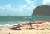 Windsurfing in action (6 Beaufort)